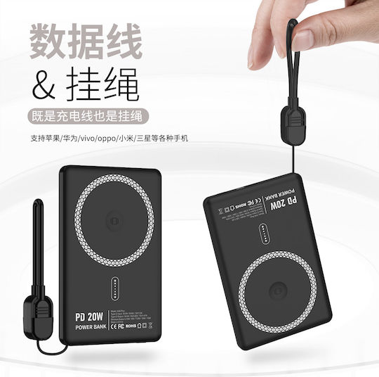 Nine A36 Plus MagSafe Power Bank 5000mAh 15W with USB-C Port Gold view 2