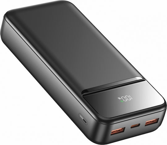 Swissten POWER LINE II Power Bank 20000mAh 22.5W with 2 USB-A Ports and USB-C Port Black