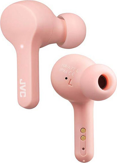 JVC HA-A7T In-ear Bluetooth Handsfree Earphones with Sweat Resistance and Charging Case Pink view 3