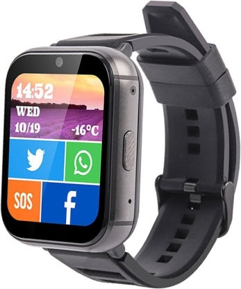 Uniwa Dm66 4g Calling Smart Watch 4gb+64gb 1,99 Inch Ips Screen Android 9,0 Support Wifi Gps Black view 1