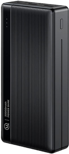 Usams CD205 Power Bank 10000mAh 10W with 2 USB-A Ports Black