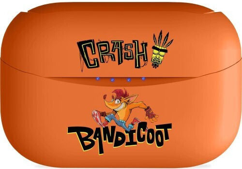 OTL Crash Bandicoot In-ear Bluetooth Handsfree Earphones with Charging Case Orange Ansicht 3