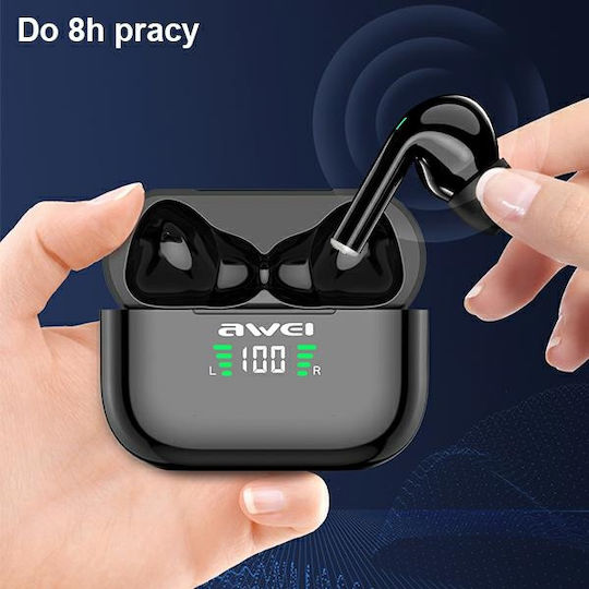 Awei T29P In-ear Bluetooth Handsfree Earphones with Sweat Resistance and Charging Case Black Ansicht 6