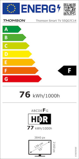 Thomson Smart Television 55" 4K UHD QLED 55QG7C14 HDR (2024) view 3