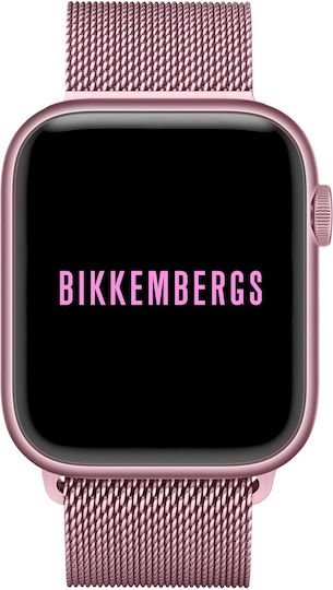 Bikkembergs BK15-16 Small Aluminium Smartwatch with Heart Rate Monitor (Pink Metallic Bracelet) view 1