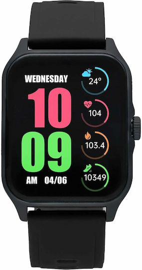 Radiant Las Vegas Premium 2 Smartwatch with Heart Rate Monitor (Black)
