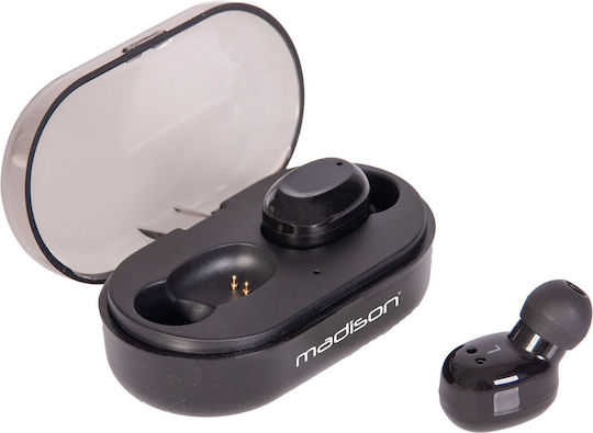 Madison TWS 200 In-ear Bluetooth Handsfree Earphones with Charging Case Black view 1