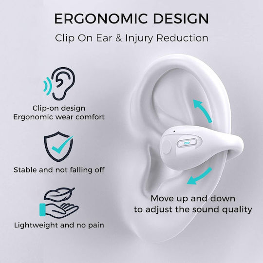 Vichema Tech In-ear Bluetooth Handsfree Earphones with Sweat Resistance and Charging Case White view 3