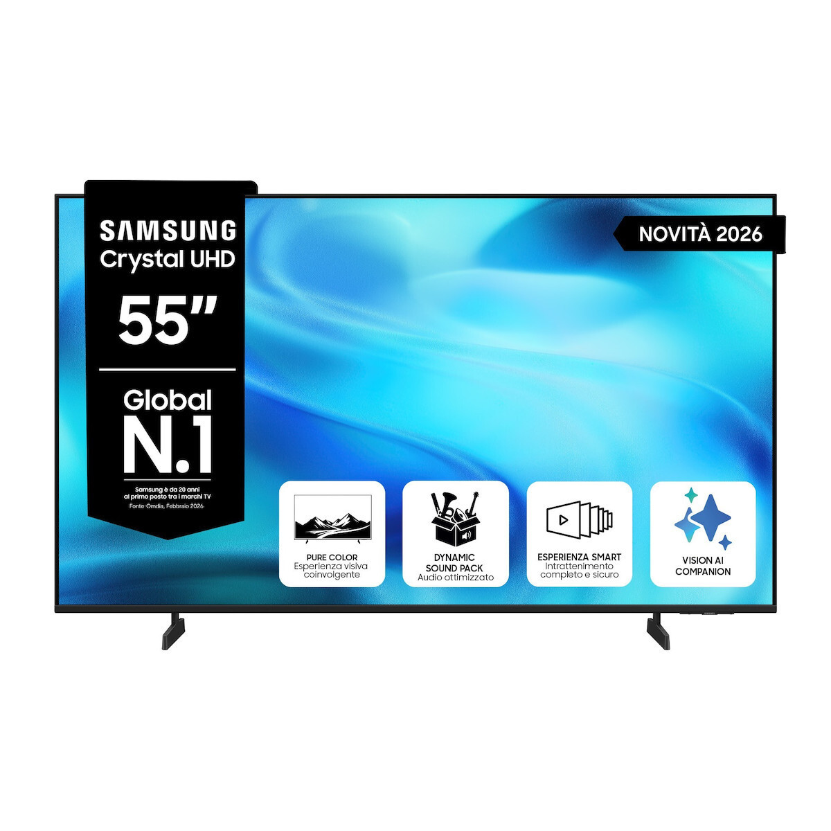 Samsung Smart TV 55" 4K UHD LED Crystal UHD U7000F HDR 2025 UE55U7000HUXZT