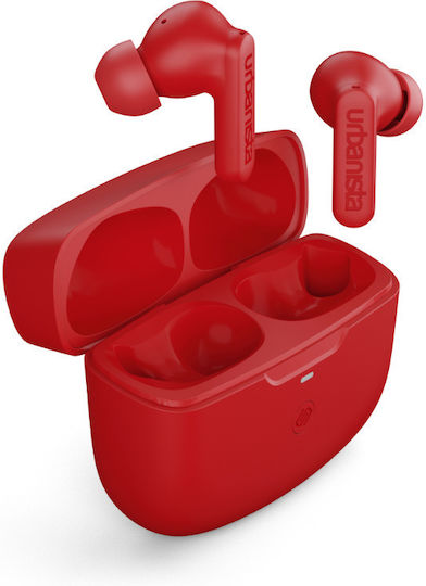 Urbanista Atlanta In-ear Bluetooth Handsfree Earphones with Sweat Resistance and Charging Case Scarlet Red