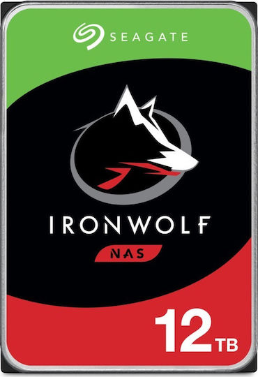 Seagate IronWolf Nas 12TB HDD Hard Drive 3.5" SATA III 7200rpm with 256MB Cache for NAS ST12000VN0008 vue 3