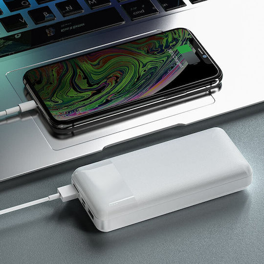 Hoco J72A Power Bank 20000mAh with 2 USB-A Ports White view 2