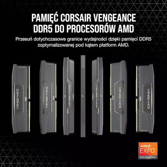 Corsair Vengeance DDR5 32GB RAM with 2x16GB Modules and Speed 4800 for Desktop CMK32GX5M2B6400Z32 view 3