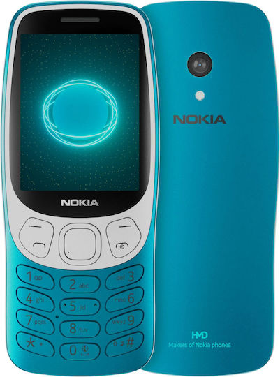 Nokia 3210 Dual SIM Mobile with Buttons (Greek Menu) Scuba Blue view 4