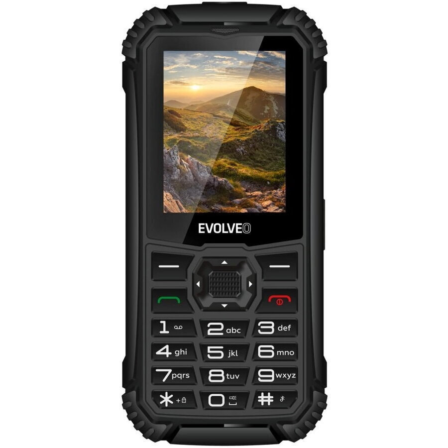 Evolveo StrongPhone Q1 Dual SIM Resistant Mobile with Buttons Black-Orange view 2