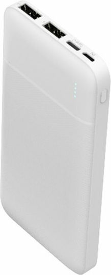 Platinet PL0407 Power Bank 10000mAh with 2 USB-A Ports White view 3