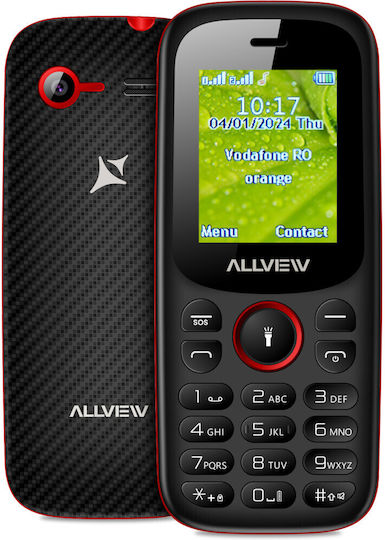 Allview L802 Dual SIM Mobile with Buttons Black/Red view 1