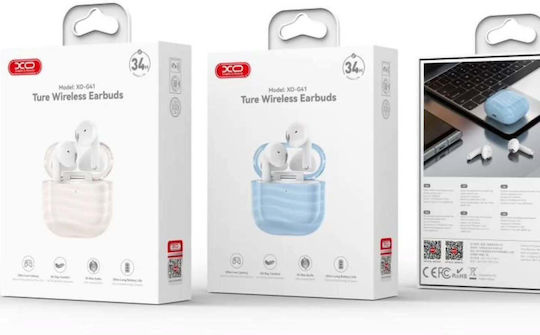 XO G41 Earbud Bluetooth Handsfree Earphones with Sweat Resistance and Charging Case Blue view 4