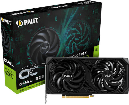 Palit GeForce RTX 4060 Ti 8GB GDDR6 Dual OC Graphics Card view 1