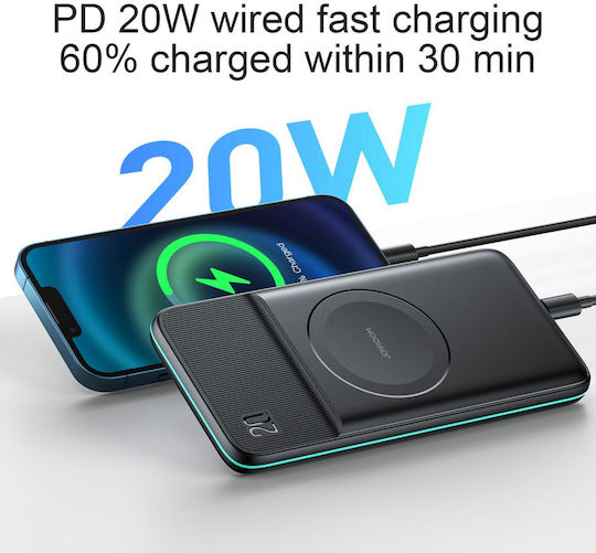 Joyroom Power Bank 10000mAh 15W with USB-A Port and USB-C Port Black view 6