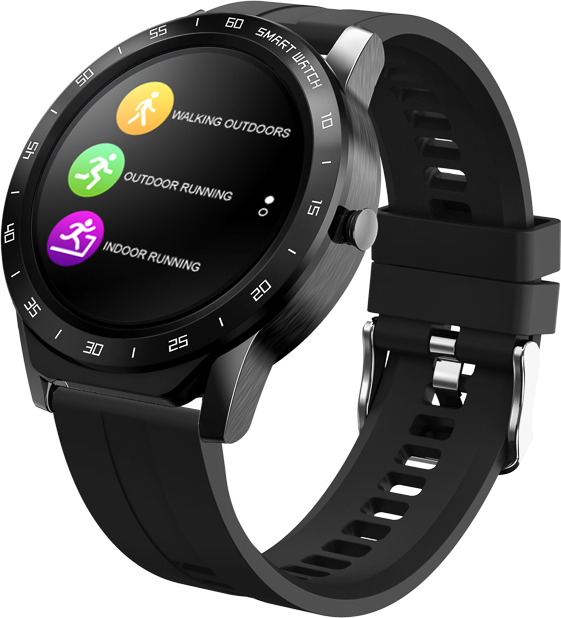 DAS.4 SP20 Smartwatch with Heart Rate Monitor (Black) view 3