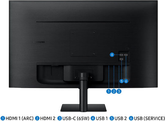 Samsung M70D VA HDR Smart Monitor 43" 4K 3840x2160 with Response Time 4ms GTG view 3