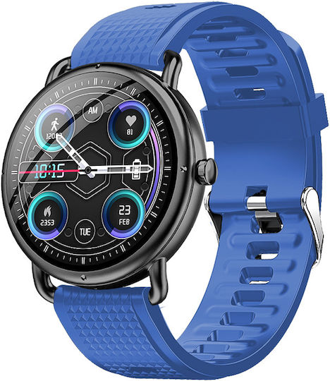DAS.4 SG65 Smartwatch with Heart Rate Monitor (Black/Blue) view 3