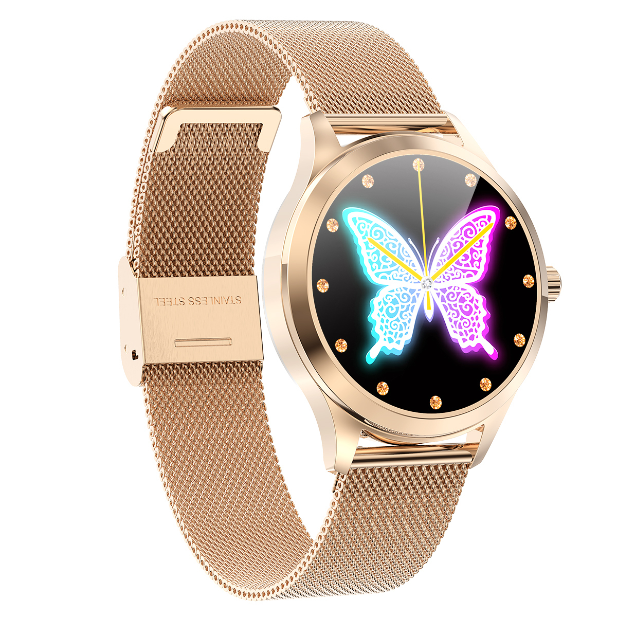 LuXurY FiT Aluminium Smartwatch with Heart Rate Monitor (Gold) vue 5