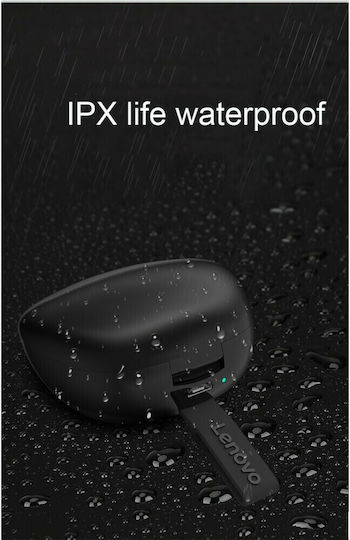 Lenovo HT06 In-ear Bluetooth Handsfree Earphones with Sweat Resistance Black view 4