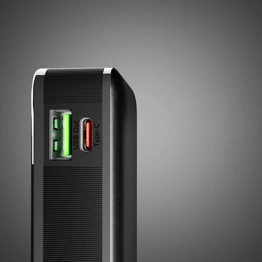 SBS Power Bank 10000mAh 22.5W with USB-A Port and USB-C Port Power Delivery Black view 5