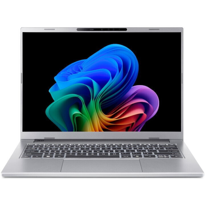 Acer Aspire 14 AI 14" OLED FHD+ (Ryzen AI 300 Series-7 350/16GB/1TB SSD/No OS) Pure Silver (International English Keyboard) view 1