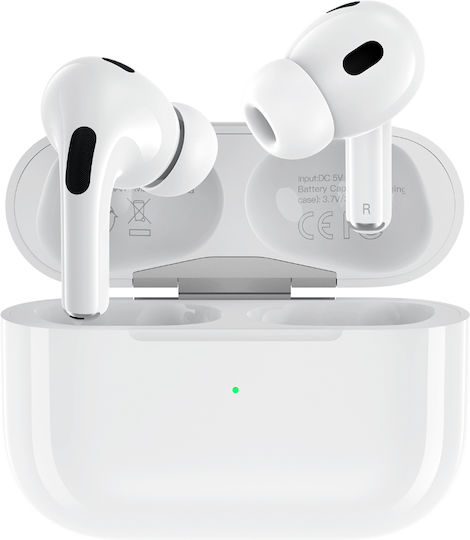 XO EV53 In-ear Bluetooth Handsfree Earphones with Sweat Resistance and Charging Case White vue 2