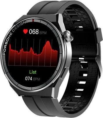 St5 Max 1.45 Inch Smart Recording Waterproof Sports Watch Voice Broadcast Calling Watch Black