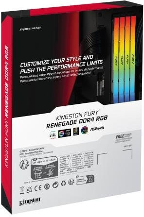 Kingston Fury Renegade DDR4 with Module 1x32GB and Speed 3200 for Desktop KF432C16RB12AK2/32 view 3