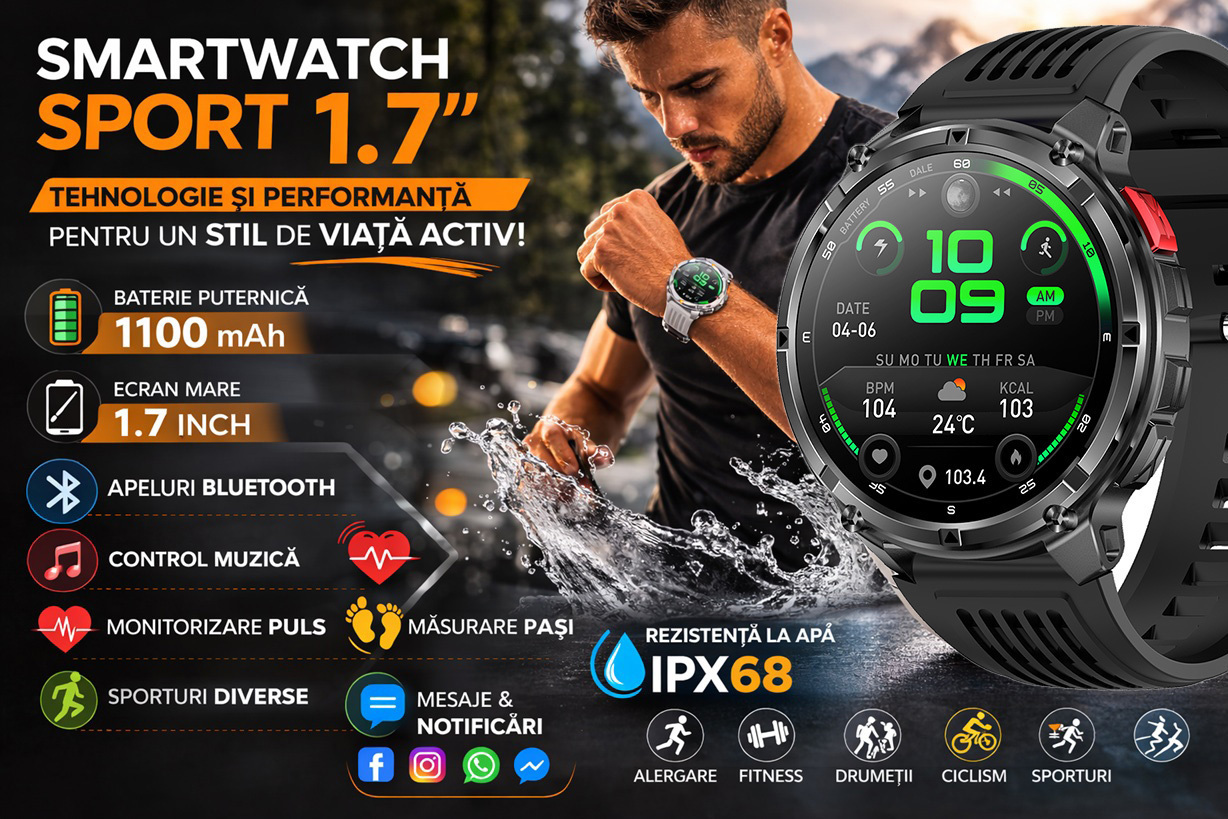 Aluminum 52mm Smartwatch with Pedometer Heart Rate Oximeter Sleep Monitoring Blood Pressure Meter Microphone Case Size Black view 3