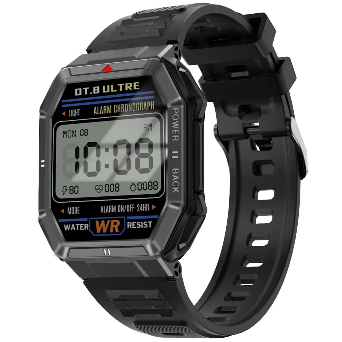 UrbanFiT Aluminium Smartwatch with Heart Rate Monitor (Black)