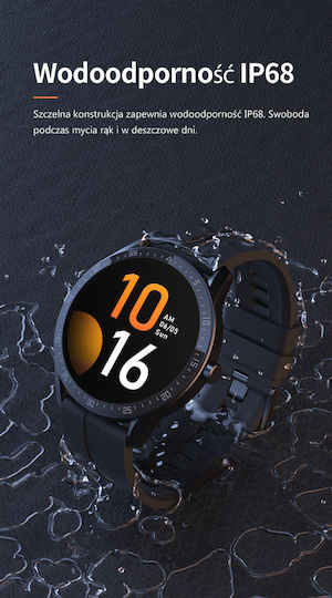 G.Rossi SG012A 45mm Smartwatch with Heart Rate Monitor (Black) view 4