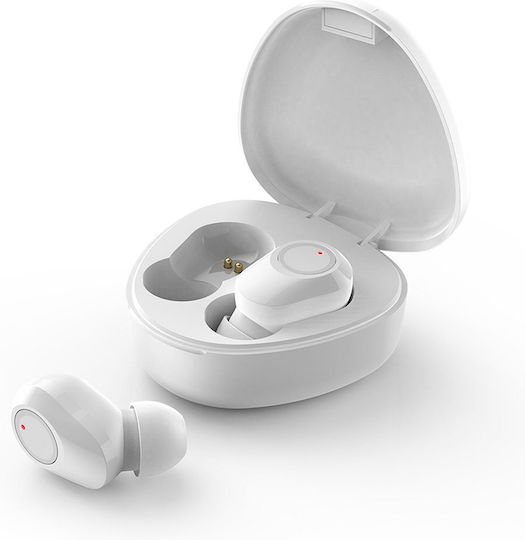 M9 In-ear Bluetooth Handsfree Earphones with Charging Case White view 1