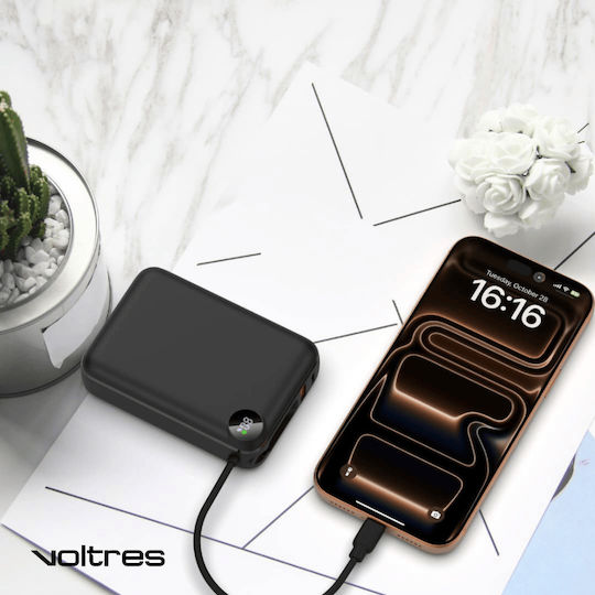 Voltres ChargeGO Power Bank 20000mAh 22.5W with USB-A Port and USB-C Port Black view 6