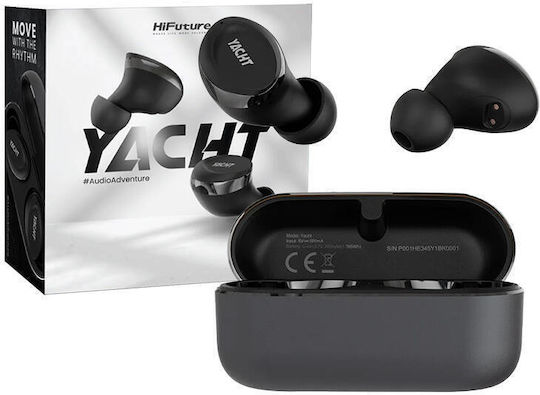 HiFuture YACHT In-ear Bluetooth Handsfree Earphones with Sweat Resistance and Charging Case Black vue 3