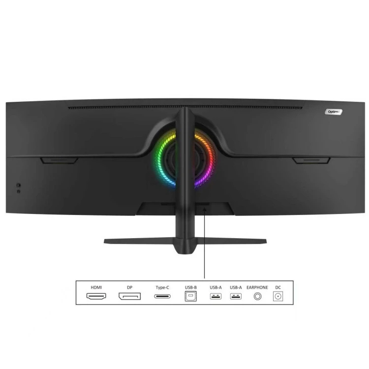 OptimX MT49j Ultrawide IPS Curved Gaming Monitor 49" 3840x1080 144Hz Silver view 4