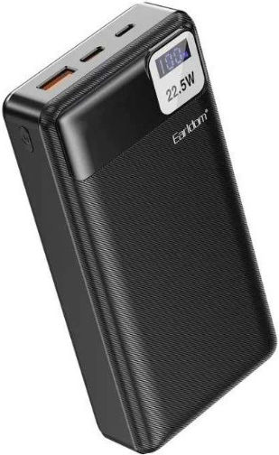 Earldom ET-PD30 Power Bank 20000mAh 22.5W with USB-A Port and USB-C Port Black view 2