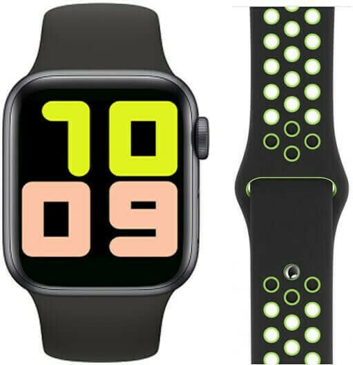 T55 Smartwatch with Heart Rate Monitor (Black / Green) view 3
