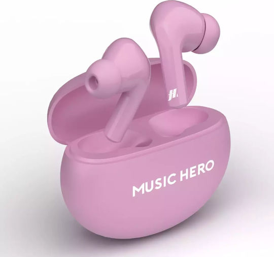 SBS Music Hero X-Beat In-ear Bluetooth Handsfree Earphones with Charging Case Pink vue 3