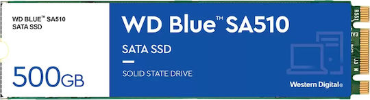 Western Digital Blue SA510 SSD 500GB M.2 Type with SATA III Connection WDS500G3B0B