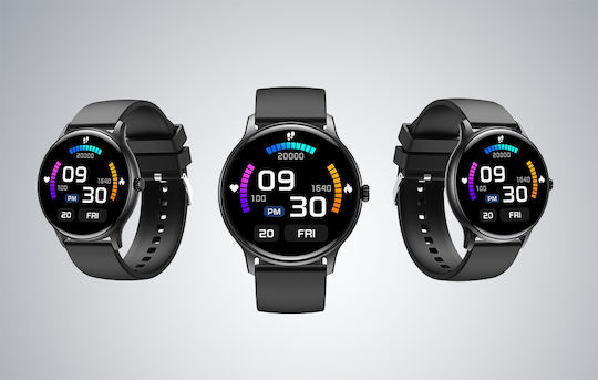 Colmi I10 Stainless Steel 44mm Smartwatch with Heart Rate Monitor (Black) view 5