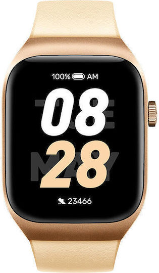 Mibro T2 Smartwatch with Heart Rate Monitor (Gold) vue 3