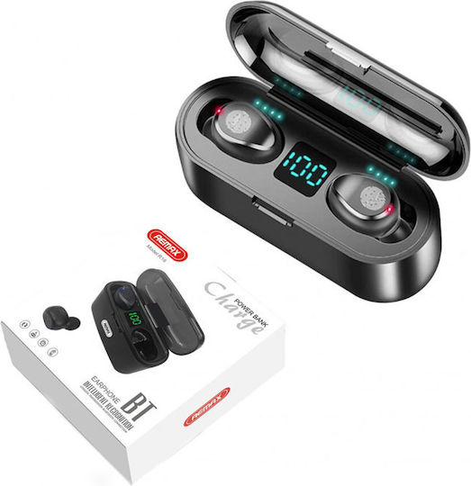 R16 In-ear Bluetooth Handsfree Earphones with Sweat Resistance and Charging Case Black
