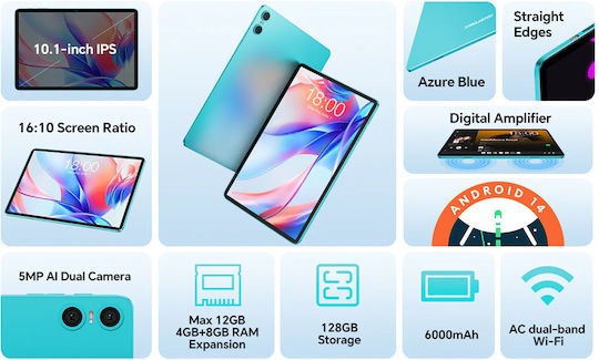 Teclast P30 10.1" Tablet (4GB/128GB) Blue view 6