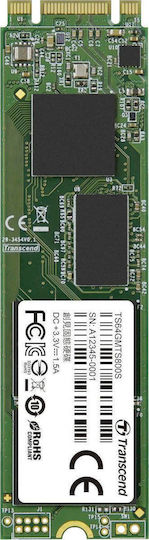 Transcend MTS800S SSD 64GB M.2 with SATA III Connection